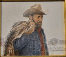 Original Painting, Bob Edgar Old Trail Town Cody Wyoming by James Bama