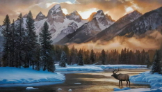 Original Painting, Twilight Serenity By John Bye