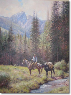 Original Painting, Mountain Meadow by Martin Grelle