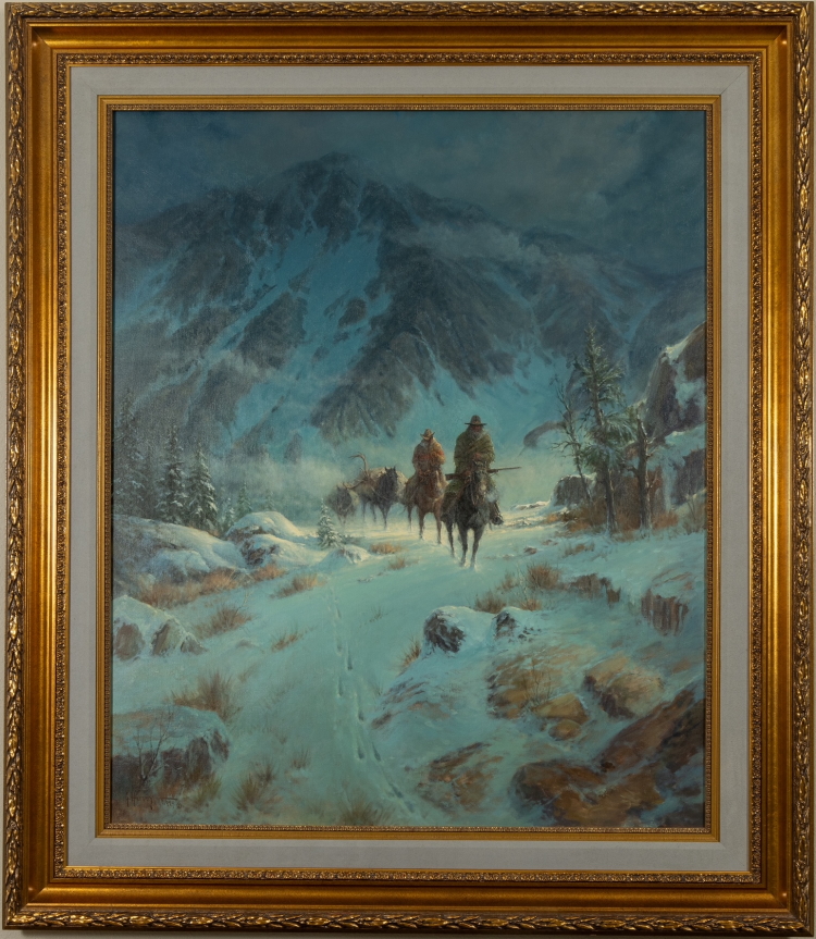 Original Painting, On the Trail by G. Harvey