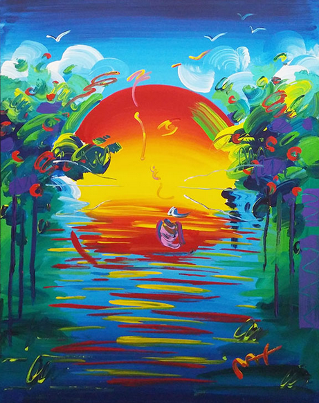 Original Painting, Better World by Peter Max