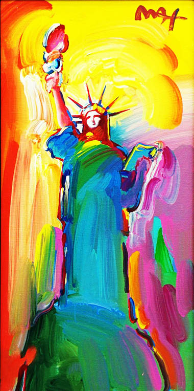 Original Painting, Statue of Liberty by Peter Max