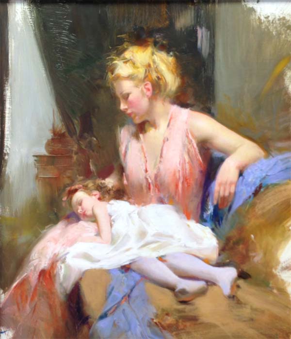 Original Painting, Tender Moments by Pino