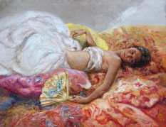 Original Painting, Relax by Royo