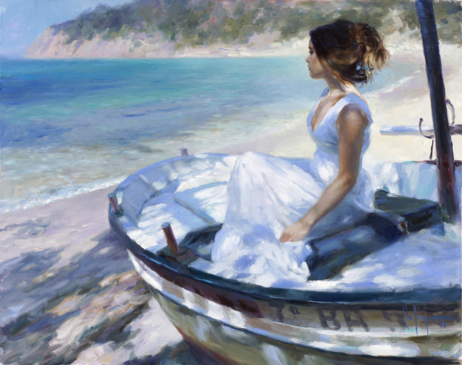 In White Boat
 Original Painting by Vladimir Volegov