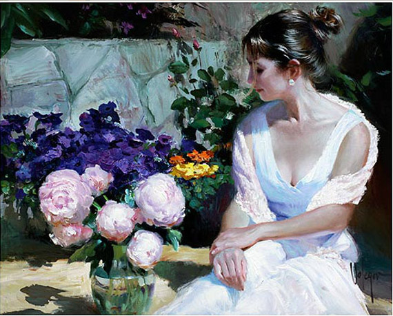 Roses and Peonies
 Original Painting by Vladimir Volegov