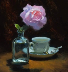 Original Painting, The Best Rose by Vladimir Volegov