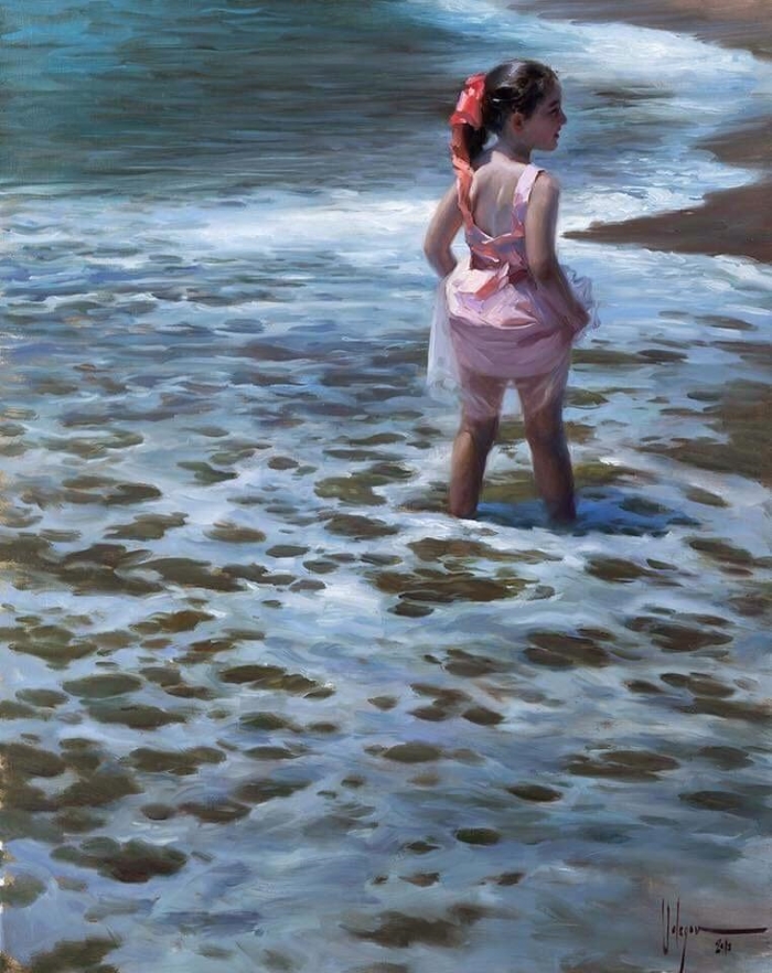 The Girl and the Sea
 Original Painting by Vladimir Volegov