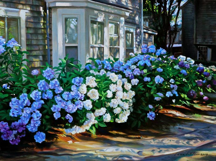 Original Painting, Nantucket Hydrangeas
 by Evan Wilson