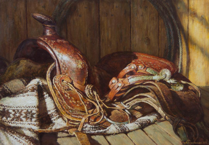 Original Painting, Long Day by Anton Ovsianikov