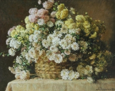 Original Painting, Country Flowers by Anton