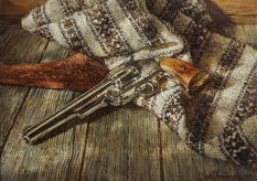 Original Painting, Pistol by Anton