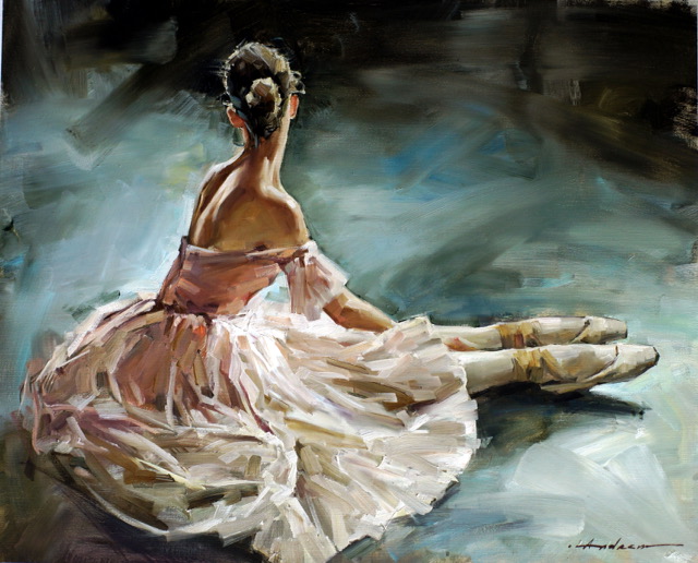 Original Painting, Ballerina by Andrew Atroshenko