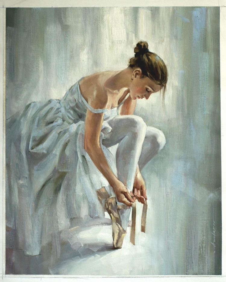 Original Painting, A Short Recess by Andrew Atroshenko