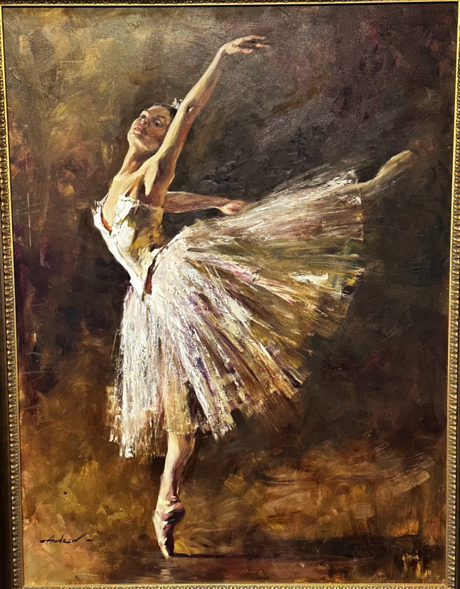 Original Painting, Ballerina 48 x 36 by Andrew Atroshenko