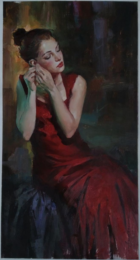 Original Painting, Before a Date by Andrew Atroshenko