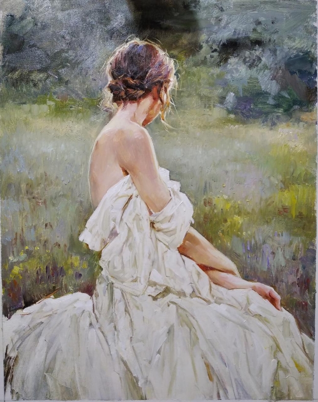 Original Painting, Morning Mist by Andrew Atroshenko