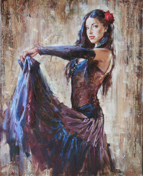 Original Painting, Nathaniella by Andrew Atroshenko