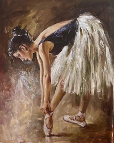 Original Painting, Ballerina II by Andrew Atroshenko