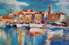 Original Painting, Colors of the Laguna by Andrew Atroshenko