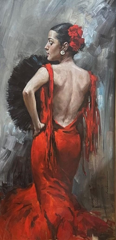 Original Painting, Flamenco Queen by Andrew Atroshenko