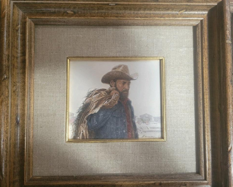 Original painting Bob Edgar Old Trail Town Cody Wyoming by James Bama