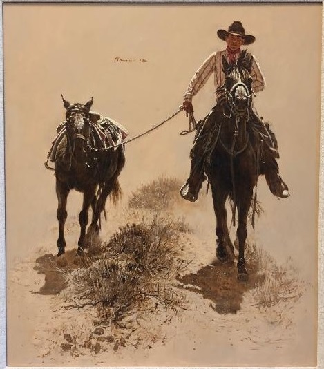 Original painting Bringing Stormy In by James Bama