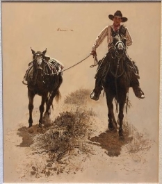 Original Painting, Bringing Stormy In by James Bama