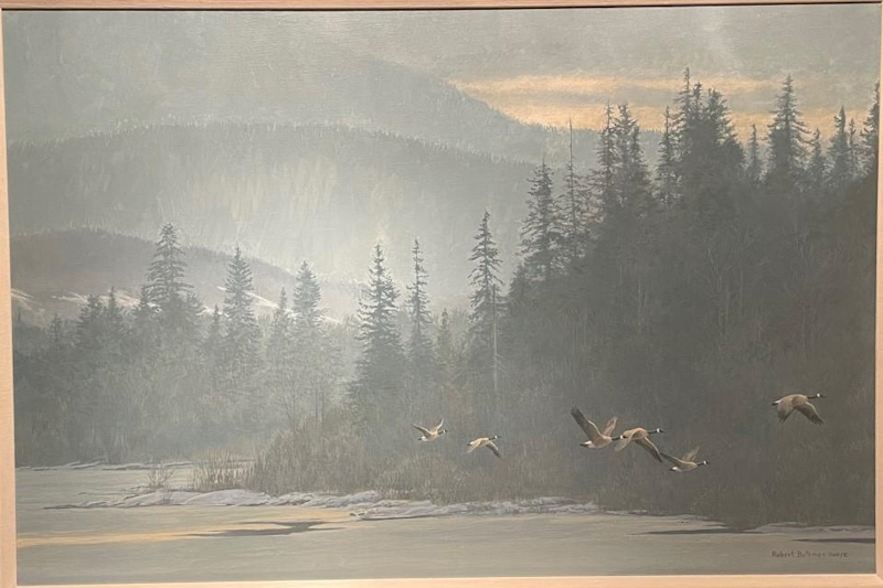 Original painting Along the River by Robert Bateman