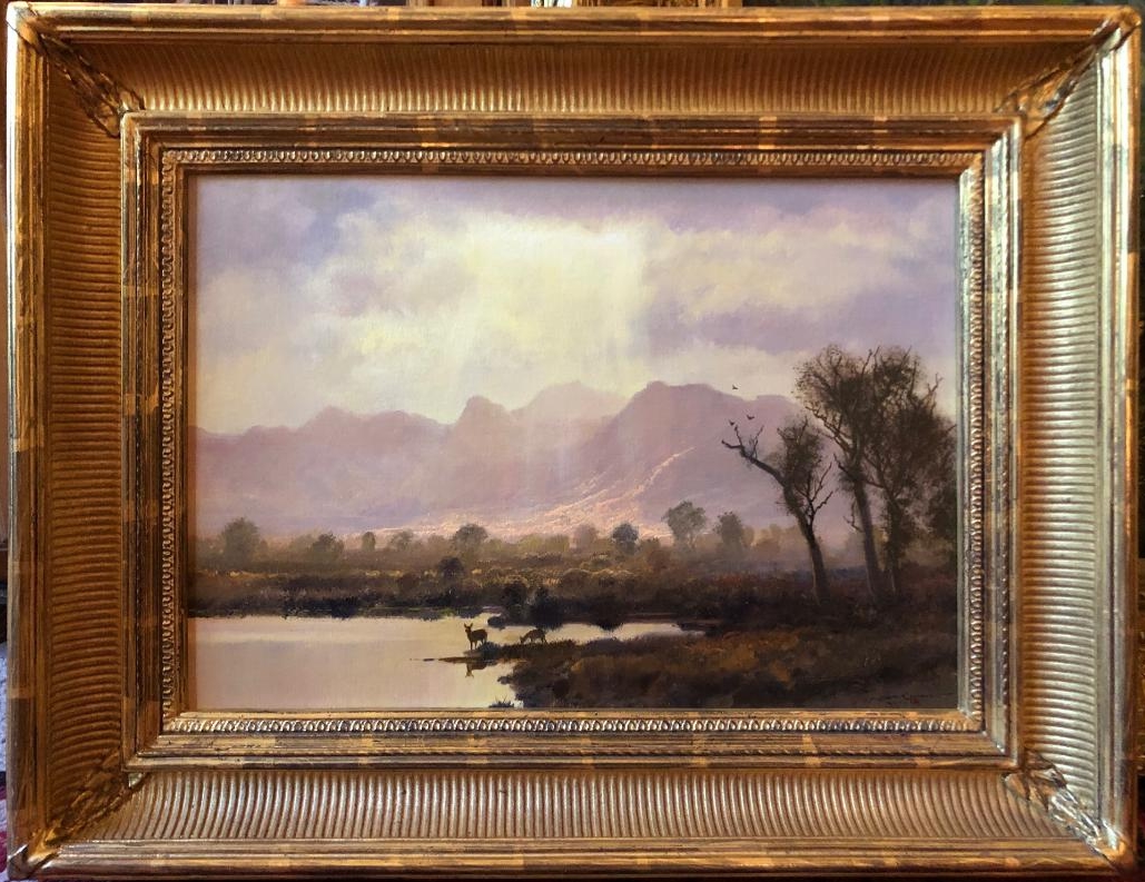 Original Painting, Afternoon Water Hole by Michael Coleman