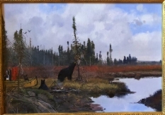 Original Painting, Mounties Day Off by Michael Coleman