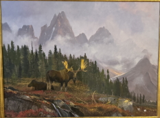 Original Painting, September Moose by Michael Coleman