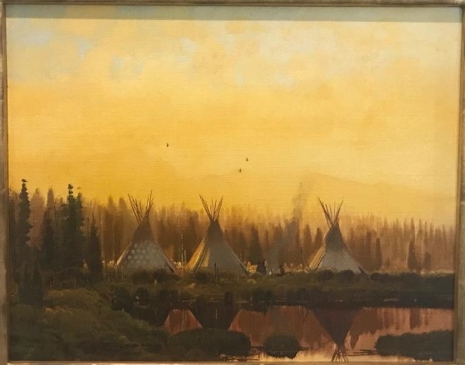 Original Painting, A Mountain Camp by Nicholas Coleman