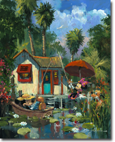 Original Painting, Florida Fishing by James Coleman