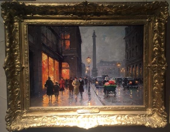 Original Painting, Place Vendome by Edouard Cortes