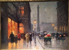 Original Painting, Place Vendome by Edouard Cortes