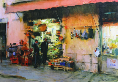 Original Painting, Alfama by Dimitri Danish