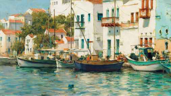 Grecian Harbor by Dimitri Danish by Dimitri Danish