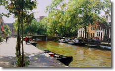 Original 
									Painting, Amsterdam, September by Dimitri Danish