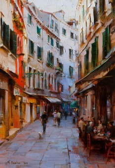 Original Painting, Strolling by Dimitri Danish