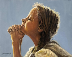 Original Painting, A Child's Prayer by Judee Dickinson