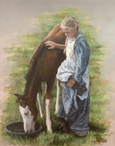 Original Painting, Filly Love by Judee Dickinson