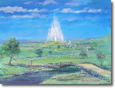Original Painting, Bridge To The Castle by Harrison Ellenshaw
