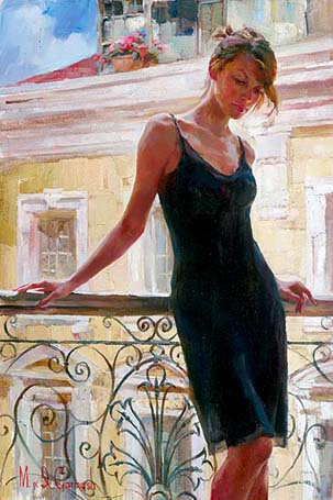 Afternoon on the Balcony by Michael & Inessa Garmash
