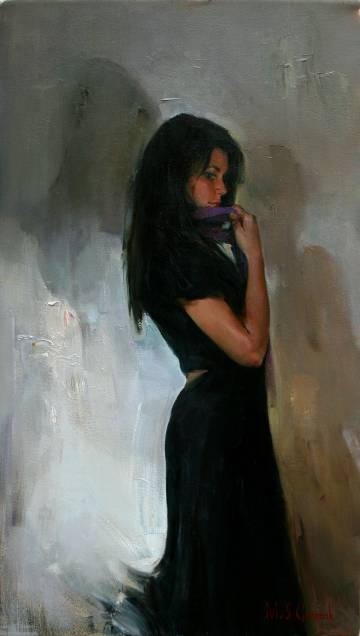 Original Painting, Angel's Shadow by Michael & Inessa Garmash