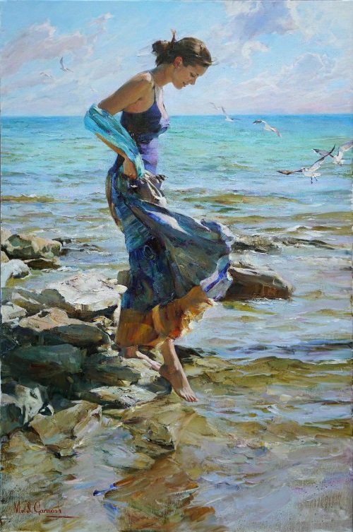 Original Painting, Allure Revisit by Michael & Inessa Garmash