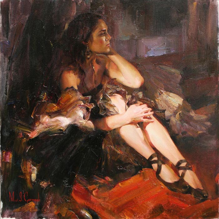 Original Painting, On the break by Michael & Inessa Garmash