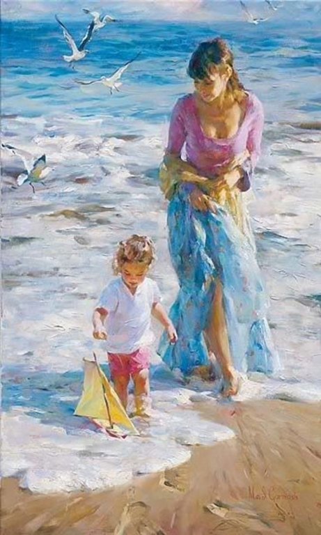 Original Painting, Precious Moment by Michael & Inessa Garmash