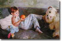 Boy with an Orange  by Michael & Inessa Garmash