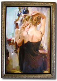 Original Painting, Thoughtful Reflections II by Michael & Inessa Garmash